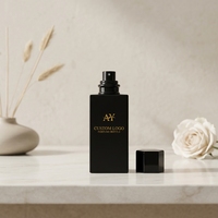 Flacons de parfum en verre rectangulaires noirs de luxe vides de 100 ml, 50 ml, 30 ml avec capuchon noir, directement de l'usine