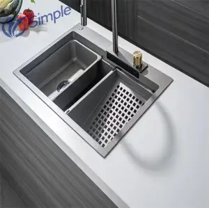 特价现场检查不锈钢厨房水槽中国退货和更换水槽两碗厨房水槽