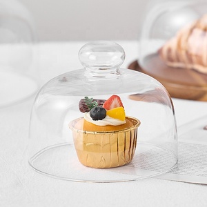 Wholesale Display <strong>Glass</strong> Candle Cloche Eco-Friendly Modern Mini <strong>Glass</strong> <strong>Cake</strong> <strong>Dome</strong> for Party - Product Image 1