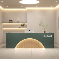 Table de réception moderne personnalisée pour bureau commercial Bureaux de réception haut de gamme en bois