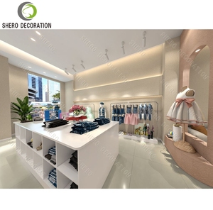 Boutiques Baby Shop Interior Design Custom Durable Clothing Display Cabinet Garment Stand For Kids Clothing Shop Furniture - Product Image 1