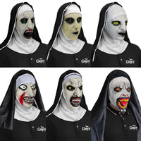 Masque de Nonne Horreur Personnalisé en Stock, Masque Fantôme pour Masquerade, Accessoire de Fête d'Halloween pour Hommes Adultes, Accessoires de Déguisement
