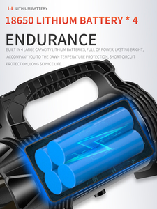 Lampe de poche Led projecteur Portable 400 Lumens 10km batterie 3600mah intégrée projecteur Portable étanche lampe de travail - Product Image 5