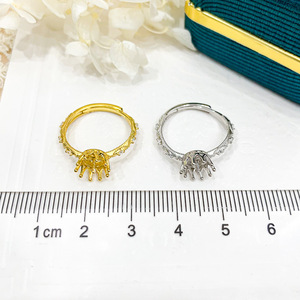 WENCHI - Soporte para Joyas de Plata DIY con Anillo de Plata S925, Cuentas Redondas de 9-12 mm, Anillo Ocultador de 6-12 mm - Accesorio 12035 China - Product Image 4