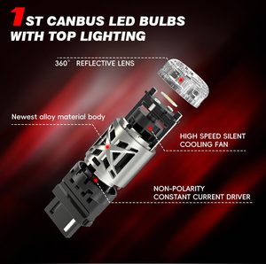 Lỗi miễn phí siêu sáng 26W xe đuôi ánh sáng 12V không phân cực ánh sáng hàng đầu trắng 1157 Đỏ Ba15d BAY15D dẫn phanh bóng đèn, DRL - Product Image 2