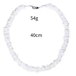 Natural <b>Shell</b> Necklace 35cm-60cm Women's Everyday Wear Clavicle Chain Handmade Round Geometric Design - Product Image 4