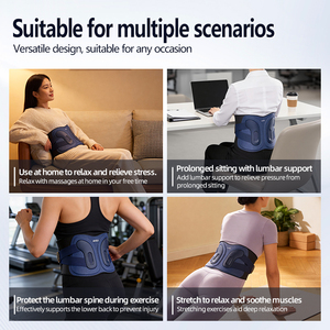 customization <b>Vibrating</b> EMS Pulse Body Massager Heating Wireless <b>Remote</b> <b>Control</b> USB Rechargeable Waist Back Support Belt - Product Image 3
