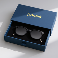 Vente en gros de lunettes de soleil normales et uniques ensemble d'emballage boîte à tiroirs impression logo étui à lunettes rabattable pour étui à lunettes logo personnalisé