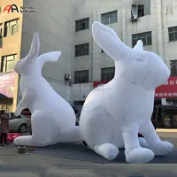 विज्ञापन के लिए ईस्टर बनी सजावट सफेद Inflatable खरगोश