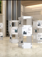 Support d'affichage vertical pliable personnalisé en carton ondulé, présentoir en papier avec logo pour exposition et publicité