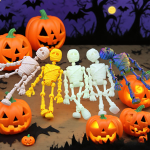 Squelette imprimé en 3D pour Halloween avec articulations mobiles, aimant de réfrigérateur magnétique, jouet créatif pour la décoration des enfants - Product Image 1
