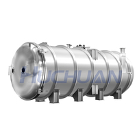 Huchuan industriële vriesdroogmachine voor voedselverwerking, grote capaciteit, SUS304 roestvrij staal, PLC-gestuurd, gasverwarming