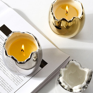 Phong Cách Châu Âu Tùy Chỉnh Hương Liệu Đèn Lồng Jar Giá Trị Cao Vỏ Trứng Nến Thủy Tinh - Product Image 2