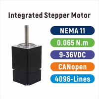 Moteur pas à pas NEMA11 28mm 0.08 N.m CANopen à boucle fermée 9-36VDC avec driver intégré et encodeur 4096 lignes pour machine d'impression 3D
