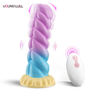 Dildo de Silicona Colorido, Tapón Anal, Expansor, Masturbador, Masajeador Anal, Dildo Realista de Silicona Líquida con Ventosas - Product Image 1