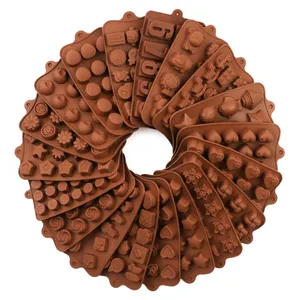 MJ-moldes antiadherentes de silicona para alimentos, herramientas de decoración de tartas, moldes rectangulares de silicona para Chocolate, gran oferta