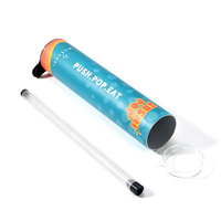 Tube d'emballage pour sushis avec impression personnalisée, biodégradable et recyclable, pour contenants de sushis à poussoir