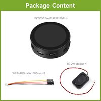 AIsmartlink ESP32-S3 Papan Pengembangan LCD Bulat 1,85 inci, 360*360, Mendukung AI Speech, Kotak Speaker Pintar, ESP32 dengan Layar