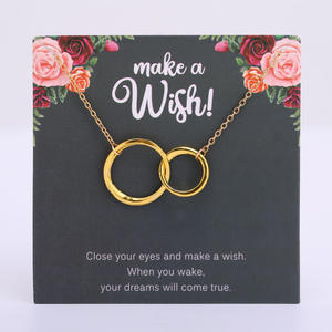 Collar de regalo de cumpleaños para dama de honor, madrina, esposa, Alma, hermana, mejor amiga, enlace circular para niña, collar circular - Product Image 3