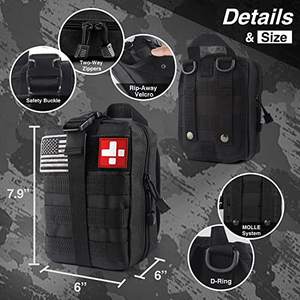 2025ชุดปฐมพยาบาลทางการแพทย์แบบยุทธวิธีช่วยห้ามเลือดชุดปฐมพยาบาลห้ามเลือดชุดปฐมพยาบาลฉุกเฉินพร้อมสายรัดห้ามเลือดผ้ากอซดินขาว - Product Image 3