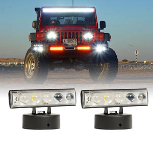 Phare de <span class=keywords><strong>moto</strong></span> à LED RGB <span class=keywords><strong>clignotant</strong></span>, 25W, super lumineux, modification, 5 lentilles, phare de conduite coloré - Product Image 3