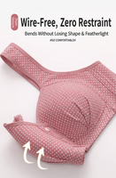 Soutien-gorge d'allaitement léger et fin sans armatures, brodé, à fermeture avant, bonnet complet, à pois, extensible