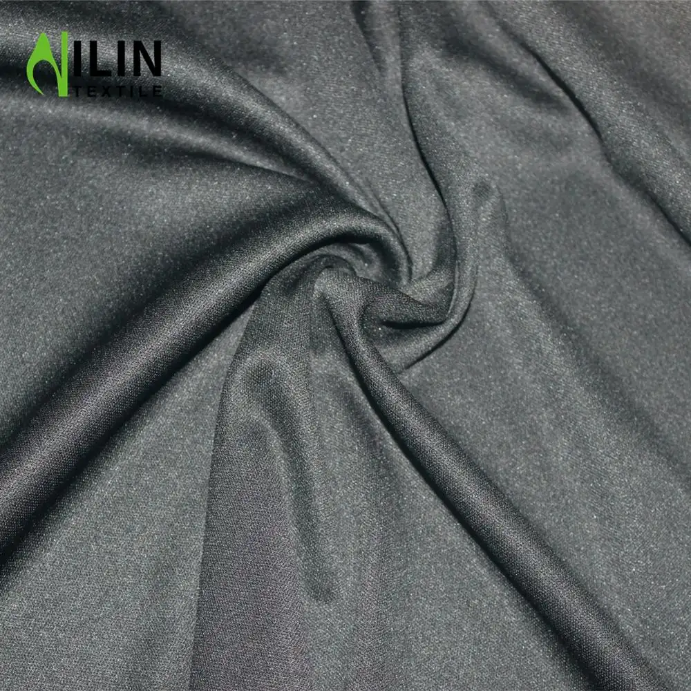 Bon toucher des mains 75D Interlock tricoté teint uni tissu de l'usine de fabrication polyester tissu pour T-shirt
