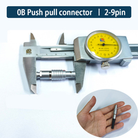 Connecteur d'automatisation industrielle UHUB série B 0B 4 broches, configuration multipin 2-9 broches, fiche métallique