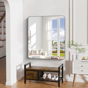 Thiết kế hiện đại Tùy chỉnh hình chữ nhật hợp kim nhôm khung treo tường thông minh Gương phòng tắm gương cho căn hộ khách sạn - Product Image 4