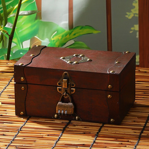 Caja de almacenamiento de joyería cuadrada con cerradura Retro de estilo europeo, organizador de oficina, accesorios de tiro de TV de película, habitación secreta, Escape, búsqueda del tesoro - Product Image 4
