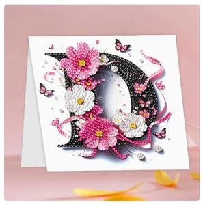Nouvelles cartes de vœux DIY 5D à peindre au diamant avec enveloppes, art décoratif en strass pour offrir - Product Image 4