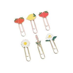 Creative petit dessin animé frais fruits <span class=keywords><strong>trombone</strong></span> mignon étudiant fournitures de bureau signet en métal Durable - Product Image 2