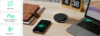 Yealink SP96 Haut-parleur de conférence USB pour bureau à domicile, avec subwoofer de 65 mm, téléphone de conférence mains libres pratique pour les entreprises