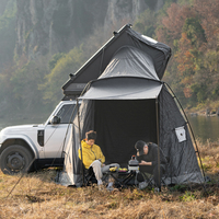 Carpa Impermeable para Techo de Auto 4x4, para 3-4 Personas, de Tela Oxford, para Camping Overland, con Chimenea, de Fácil Montaje