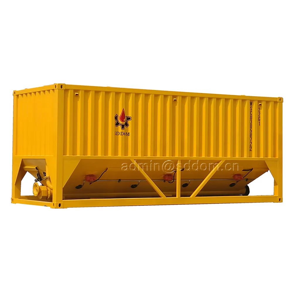 30 Ton 50T Container Silo Opslag Silo Horizontale Mobiele Cement Silo Te Koop