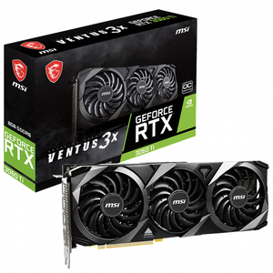 Carte graphique MSI GeForce RTX <span class=keywords><strong>3060</strong></span> <span class=keywords><strong>Ti</strong></span> <span class=keywords><strong>VENTUS</strong></span> 3X OC 8G d'occasion avec triple ventilateur Conception thermique Prise en charge de la mémoire GDDR6 RTX <span class=keywords><strong>3060</strong></span> <span class=keywords><strong>TI</strong></span> GPU - Product Image 1