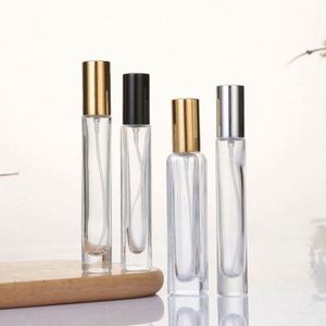 10ml Clear Square & Round Glass <b>Empty</b> Perfume <b>Spray</b> <b>Bottle</b> Screw Cap Pump Sprayer Screen Printing Custom Logo Refillable OEM - Product Image 3
