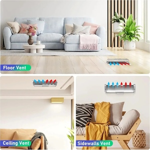 Air <b>Vent</b> & Floor Register Deflector Suitable for sidewall ceiling <b>vents</b> adjustable size 9 to 15.5 inch precisely directs airflow - Product Image 6