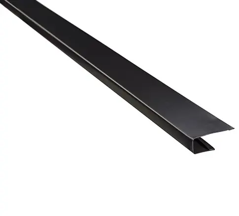 10 ft. L x 1 1/2-inch Aluminum J-Trim J-Channel in Black White