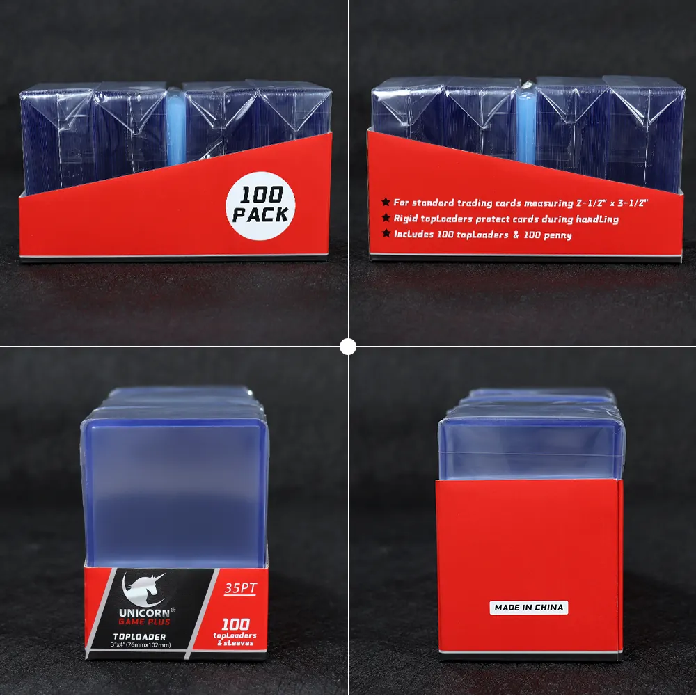 1000 conteggi Premium PVC Top Loader porta carte di plastica 35PT Toploader 3x4 per il Baseball calcio carte sportive basket