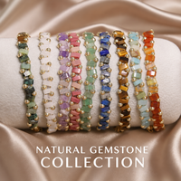 Bracelet populaire en perles Tila, œil de tigre naturel, améthyste, agate, réglable, unisexe, pierres précieuses énergétiques, bijoux faits à la main, vente en gros, cadeau