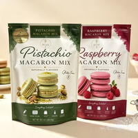 Sachet alimentaire personnalisé en gros avec fermeture éclair, en composite, pour gâteaux, macarons et poudre à lever