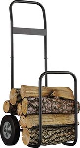 <span class=keywords><strong>Chariot</strong></span> de transport de bûches Fire Beauty, support de rangement pour <span class=keywords><strong>bois</strong></span> d'extérieur et d'intérieur, <span class=keywords><strong>chariot</strong></span> roulant - Product Image 4