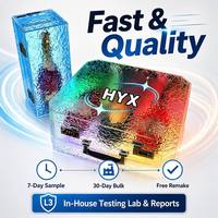 Vente en gros de présentoirs à vin autoportants en acrylique résistant à l'eau, personnalisés et modernes de la marque HYX, pré-assemblés, avec éclairage LED pour club