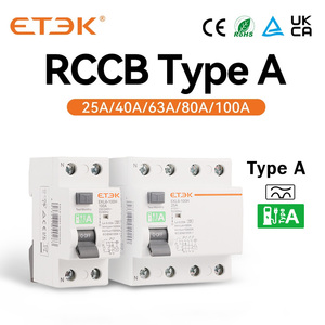 Устройство для выключателя остаточного тока ETEK RCCB 2 P 40A 10KA 30mA типа A RCCB 2-полюсный rccb типа A EKL6-100H RCD в наличии - Product Image 2