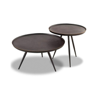 Ensemble de table basse en bois rustique moderne en bois massif nouveau design avec dessus en verre pour salon meubles de maison