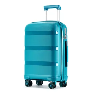Mala de bagagem de carrinho pp, mala de viagem de 20 24 28 polegadas personalização de bagagem