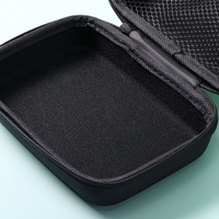 Estuche Rígido de EVA Negro y Duradero, Multifuncional, de Gran Capacidad, Impermeable, Resistente a Golpes, con Cierre, para Banco de Energía y Auriculares