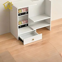 Nouvelle bibliothèque murale intégrée moderne et minimaliste, étagère de rangement autoportante avec compartiment secret dissimulé pour salon et bureau