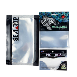 Túi đóng gói thực phẩm, mồi câu cá, chất liệu nhựa mềm, có khóa kéo, cán màng, in ấn tùy chỉnh - Product Image 3